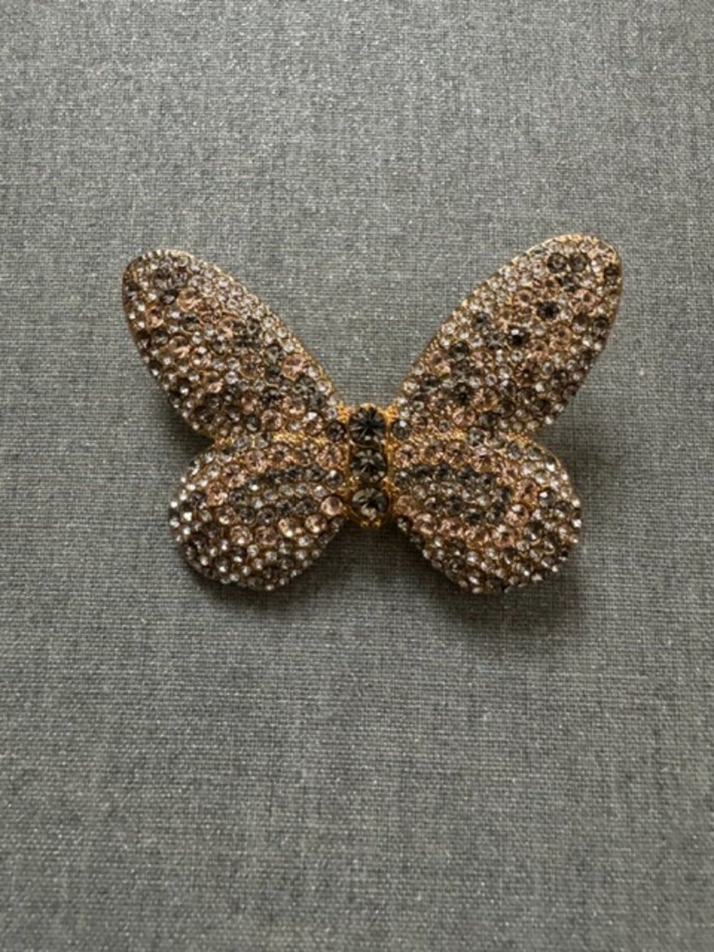 PAVE BUTTERFLY BROOCH IN GOLDTONE